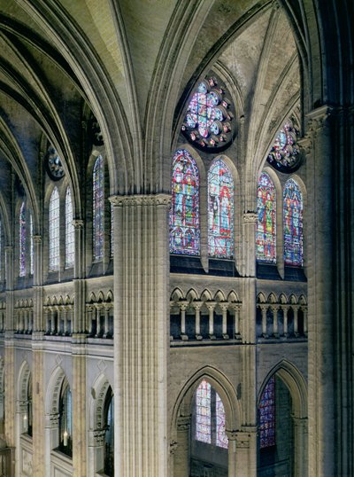 Interior del cruce del transepto, consagrado en 1216 de French School