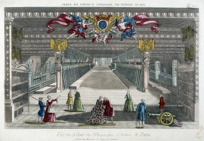Interior de la armería de París (Arsenal de París) de French School