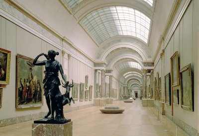Vista interior de la Grande Galerie, siglos XVI-XIX de French School