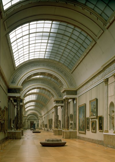 Vista interior de la Grande Galerie, siglos XVI-XIX de French School