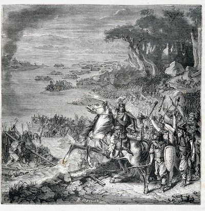 Invasión de los bárbaros - en "Histoire de France populaire" de French School