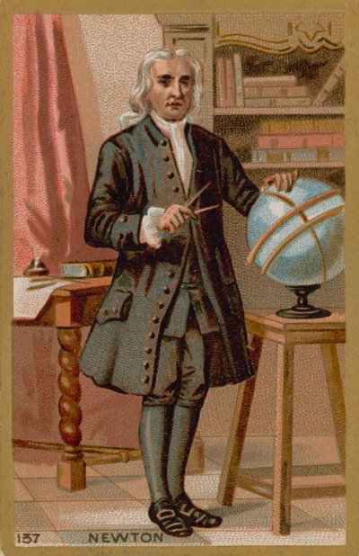 Isaac Newton, físico inglés de los siglos XVII-XVIII de French School