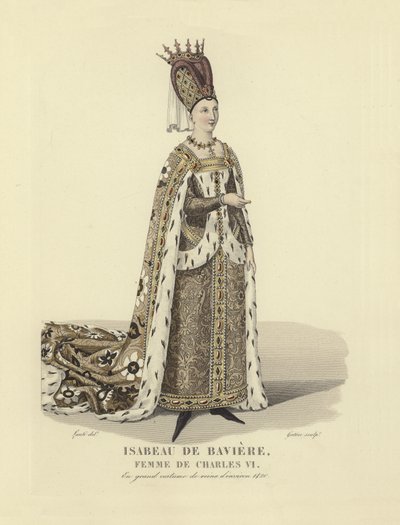 Isabel de Baviera, esposa del Rey Carlos VI de Francia de French School