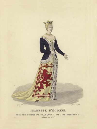 Isabel de Escocia, esposa de Francisco I, Duque de Bretaña de French School