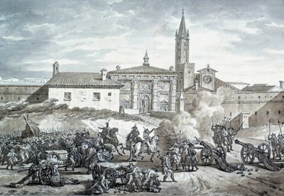 Campiña italiana: la ocupación de Verona por el ejército francés de Napoleón Bonaparte de French School