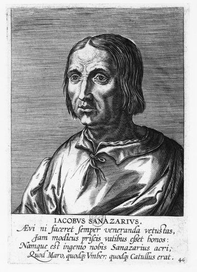 Jacopo Sannazaro (grabado) de French School