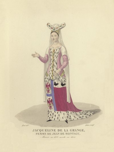 Jacqueline de la Grange, esposa de Jean de Montagu, consejero de Carlos V y VI de Francia de French School