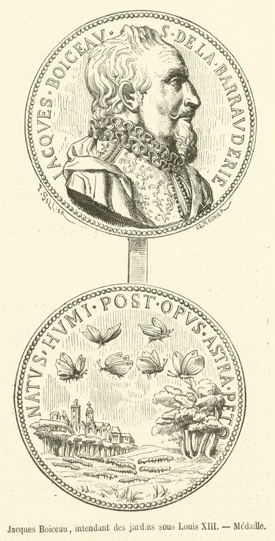 Jacques Boiceau, intendente de los jardines bajo Luis XIII, Medalla de French School
