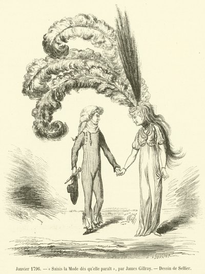 Enero de 1796, Captura la Moda en cuanto aparece de French School