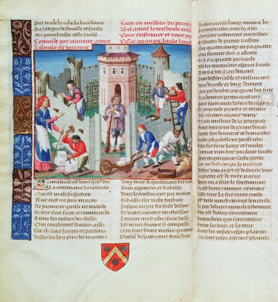 Los celos erigen una fortaleza, del Roman de la Rose de French School
