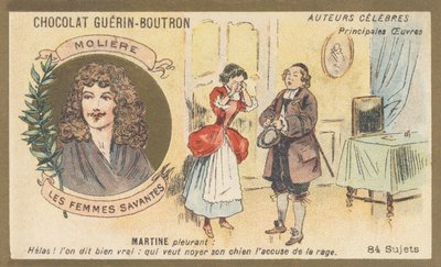 Jean-Baptiste Poquelin dit Molière (1622-1673), comediante y dramaturgo francés, autor de “Las mujeres sabias” (1672) de French School