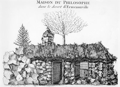 Ermita de Jean-Jacques Rousseau en Ermenonville de French School