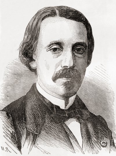 Jean Bernard Léon Foucault, de Les Merveilles de la Science, publicado c.1870 de French School