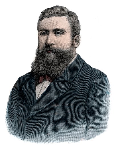 Jean Jaurès en 1898 - Grabado de French School