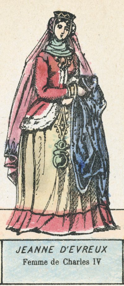 Juana de Évreux, esposa de Carlos IV de French School