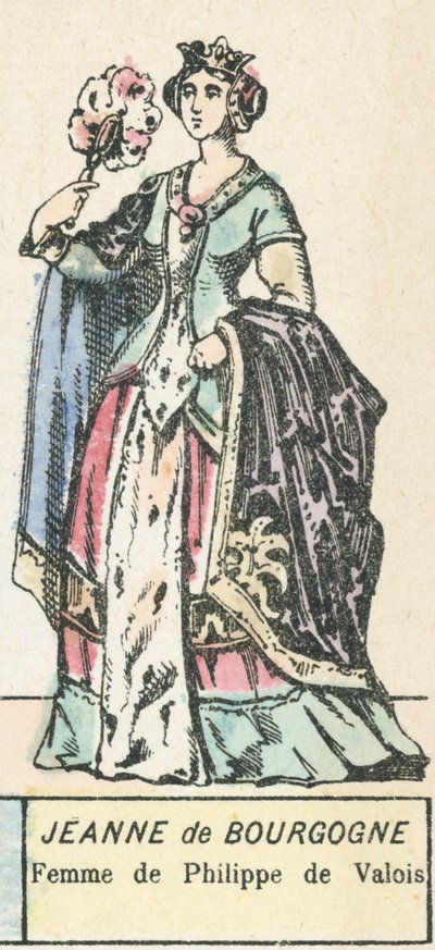 Juana de Borgoña, esposa de Felipe de Valois de French School