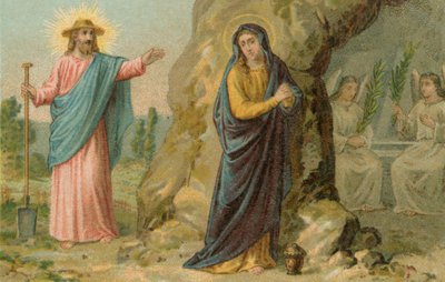 Jesucristo apareciendo como jardinero, después de su resurrección de French School