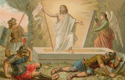 Jesucristo resucitando de su tumba de French School