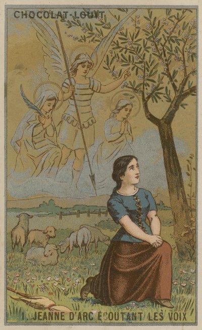 Juana de Arco escuchando voces de French School