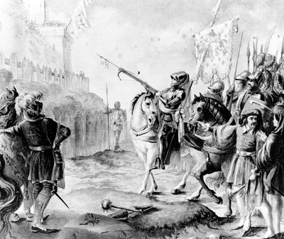 Juana de Arco ordena a los ingleses que abandonen Francia, 1789 de French School