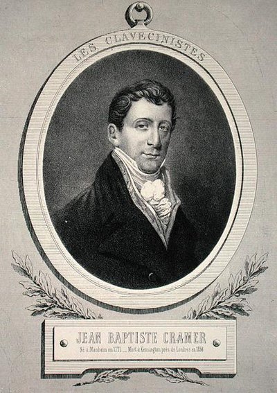 Johann Baptist Cramer (1771-1858) grabado por Alfred Lemoine de French School