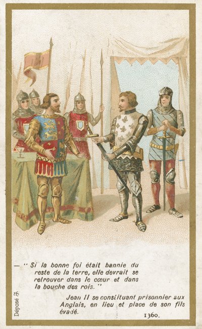 Juan II, Rey de Francia, prisionero de los ingleses, 1360 de French School