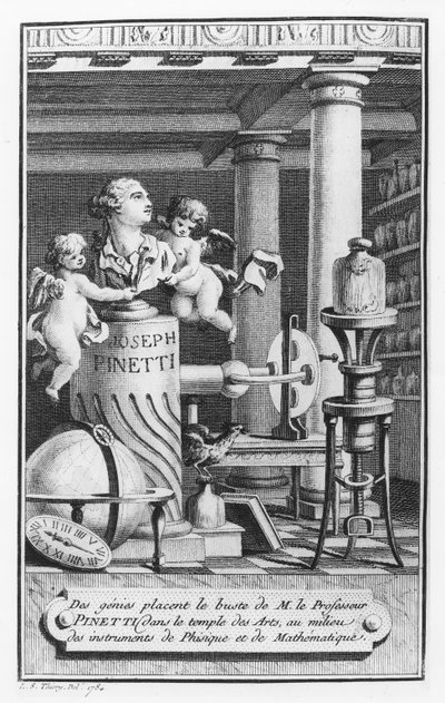 Joseph Pinetti (1750-1800), ilustración de Amusements physiques por L.S. Thiery, 1784 de French School