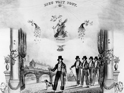 Certificado de oficial, 1838 de French School