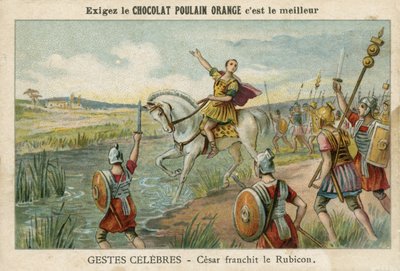 Julio César cruzando el Rubicón, 49 a.C. de French School