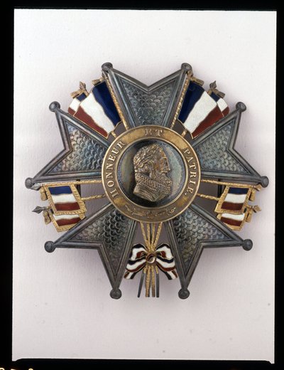 Monarquía de Julio - Placa de la Gran Cruz, Luis Felipe I: “Honor y Patria” - (efigie de Enrique IV) col. Soldados de Antaño de French School