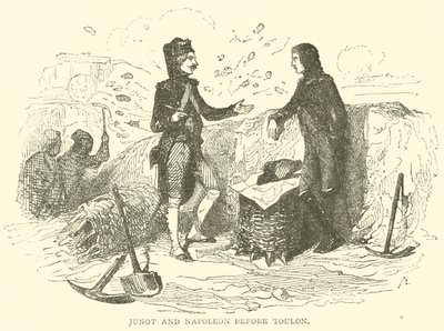 Junot y Napoleón ante Tolón de French School