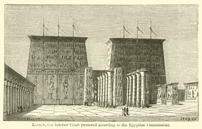 Karnak, el Patio Interior, restaurado según la Comisión Egipcia de French School