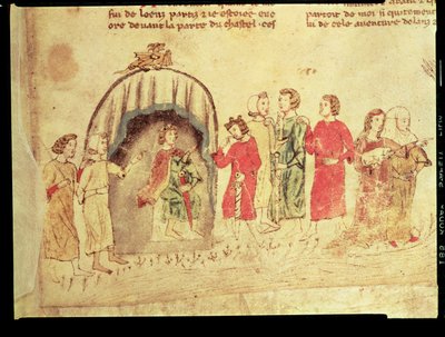 El Rey Arturo y su corte, del Roman de Meliadus de French School