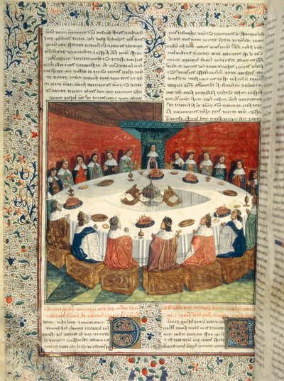 La Mesa Redonda del Rey Arturo y el Santo Grial de French School