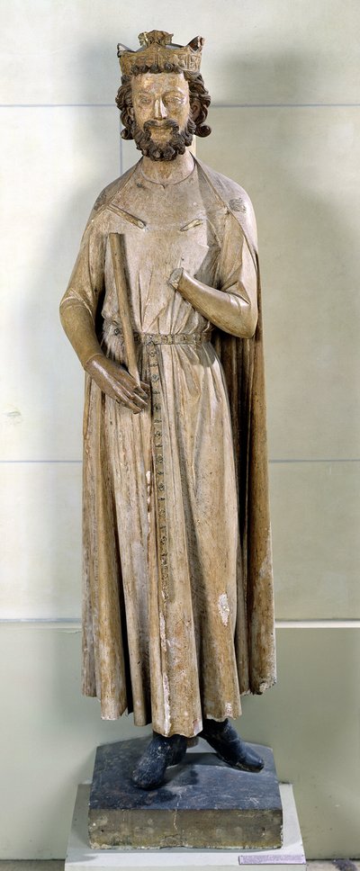 Rey Childeberto I (497-558) de la Abadía de Saint-Germain-des-Prés, c.1239-44 de French School