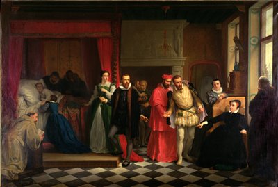 El Rey Francisco II (1544-60) en su lecho de muerte, 1865 de French School