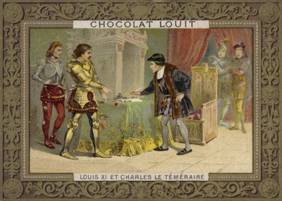 Rey Luis XI de Francia y Carlos el Temerario, Duque de Borgoña de French School