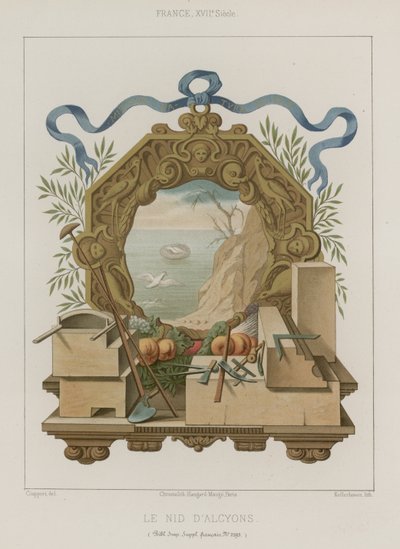 Nido de martines pescadores de French School