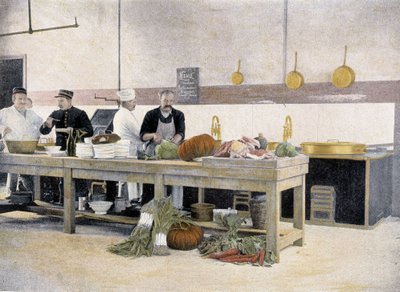Cocina de la cantina - en “Álbum Militar” - Legión de la Guardia de French School