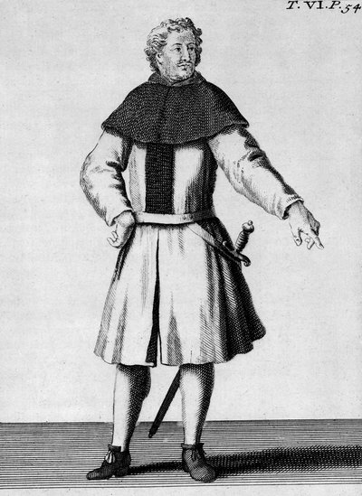 Caballero de la Orden de Alcántara, c.1300, ilustración de 