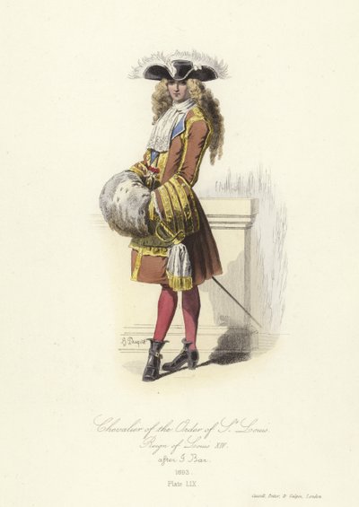 Caballero de la Orden de San Luis, reinado de Luis XIV de Francia de French School