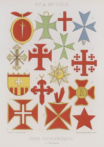 Caballeros y órdenes religiosas de French School