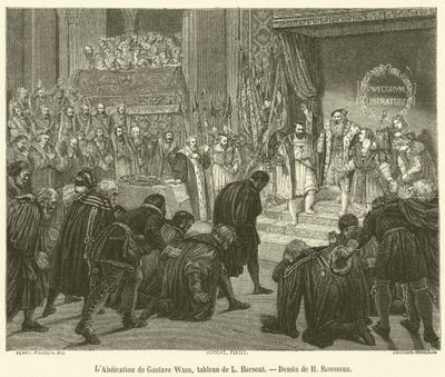 La Abdicación de Gustavo Vasa de French School