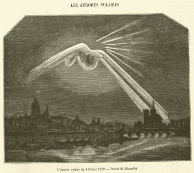La aurora polar del 4 de febrero de 1872 de French School