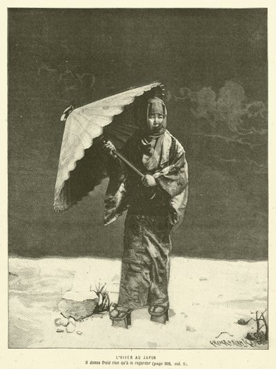 El invierno en Japón (grabado) de French School
