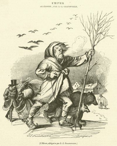 El Invierno, alegoría (grabado) de French School