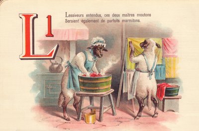 L: Detergentes para ropa escuchados, estas dos ovejas maestras también serían perfectas ollas de French School