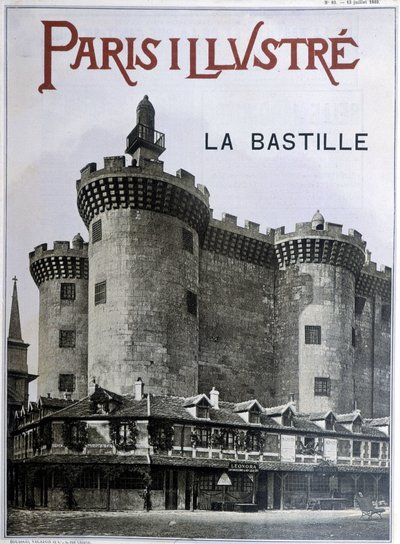 La Bastilla. Portada del periódico "París ilustre" del 13 de julio de 1889 de French School