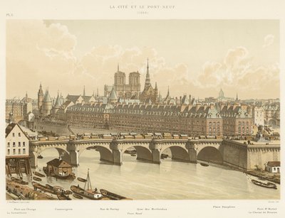 La Cité y el Pont-Neuf, 1665 de French School