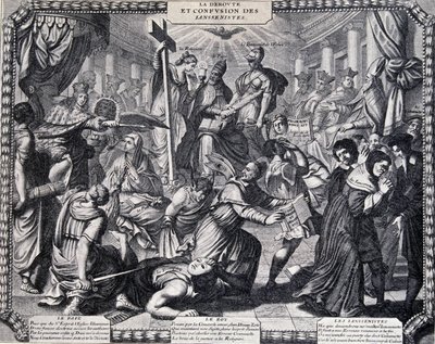 La Derrota de los Jansenistas - almanaque satírico publicado por los Jesuitas de French School